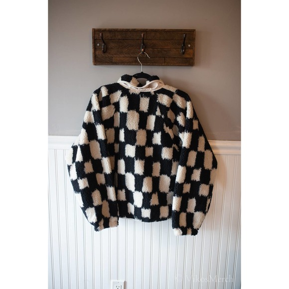 Free People Movement Hit the Slopes Printed Fleece Checkered Jacket Small - Picture 4 of 4